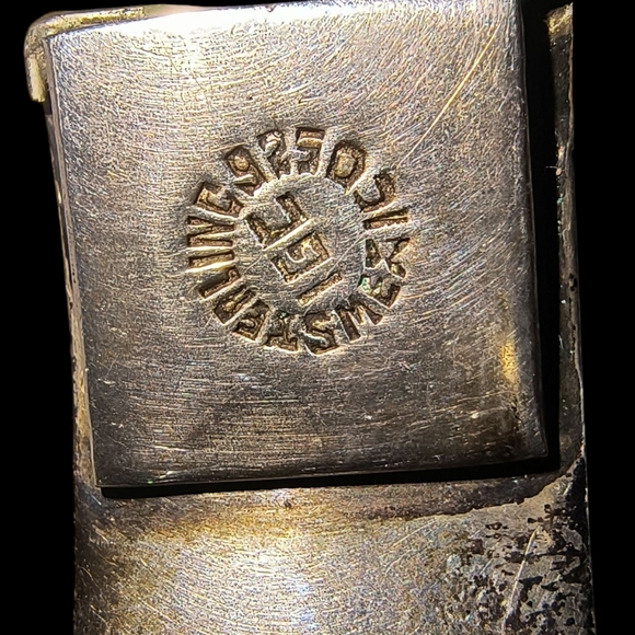 Vintage Mexico Sterling Silver & Crushed Turquoise Inca/Mayan Panel Bracelet - Picture 11 of 13